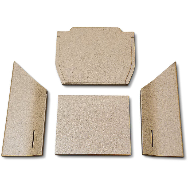 Habillage de foyer pour poêles à cheminée 35 de Contura - vermiculite - 4 pièces