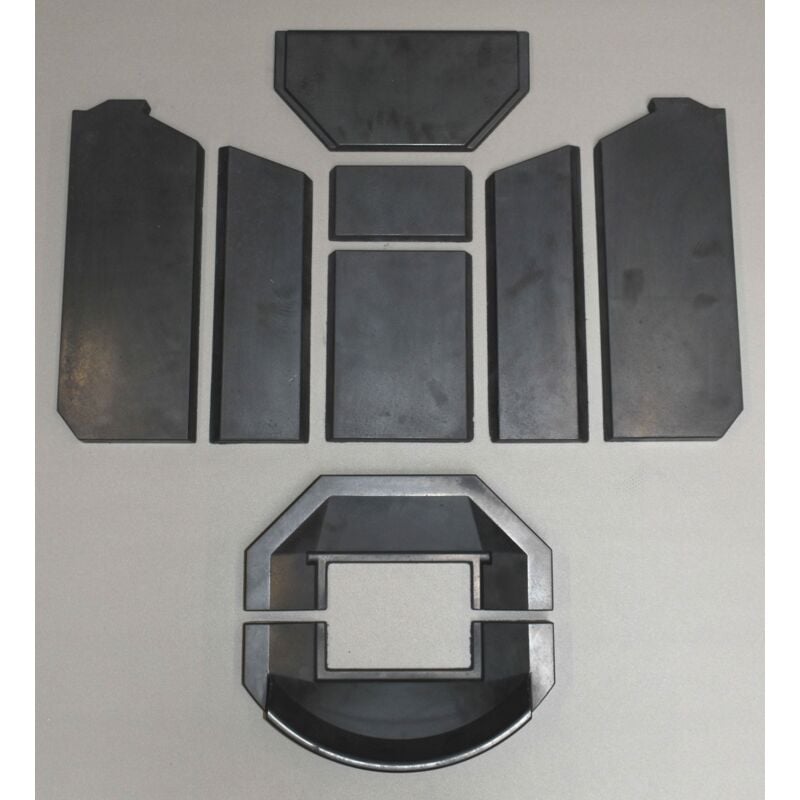 Kaminxpert - Habillage de foyer pour poêles à cheminée Senso l de Spartherm - chamotte - 8 pièces