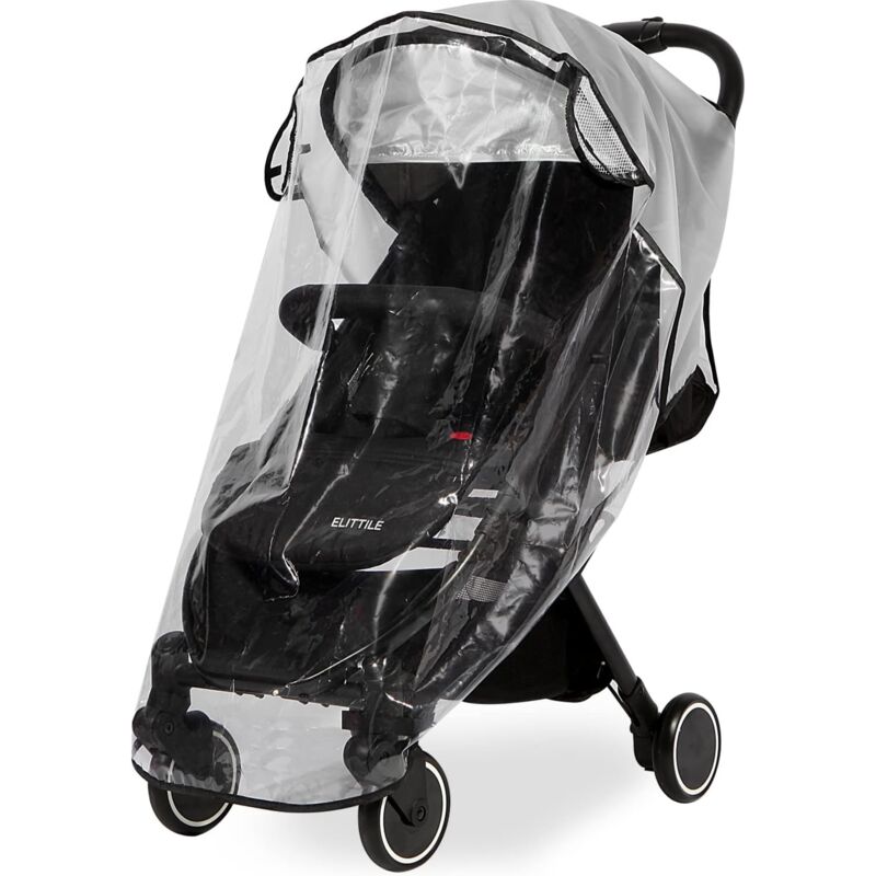Habillage Pluie Universelle pour Poussette -Protection Pluie Poussette Universelle -Protection contre les intempéries et le vent -Protection contre
