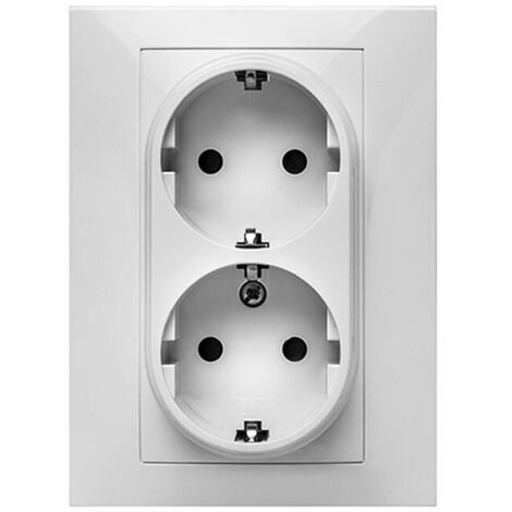 Habitat 15 16A-250V Doppia Spina Bianca