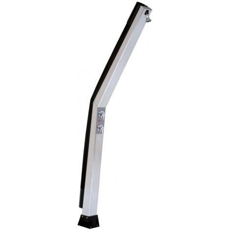 Habitat Et Jardin – Douche solaire inox courbée 20 L – Hauteur 2,20 m – Mélangeur et pomme de douche orientable – Capteur solaire SOLTUB 40 kW/saison - INOX 20 L