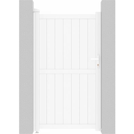 Habitat Et Jardin – Portillon aluminium plein 101.2 x 180.9 cm – Résistant aux intempéries – Structure durable – Protection optimale contre les regards extérieurs