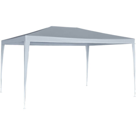 Habitat Et Jardin – Tonnelle de jardin 3 x 4 m – Surface 12 m² – Structure acier – Toile polyéthylène 90 g/m² résistante à l'eau – Toiture à 4 pans