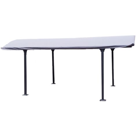 Habrita – Bâche de protection pour carport 1 voiture 14,55 m² en PVC 280 gr/m² – Imperméable pour intempéries – CARB3048