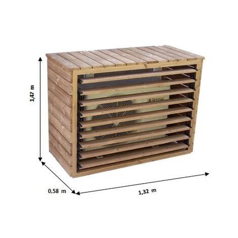 Cache pompe a chaleur extérieur,cache climatiseur exterieur aluminium,cache  bloc clim exterieur,Couvercle de poubelle autoportante,Convient pour