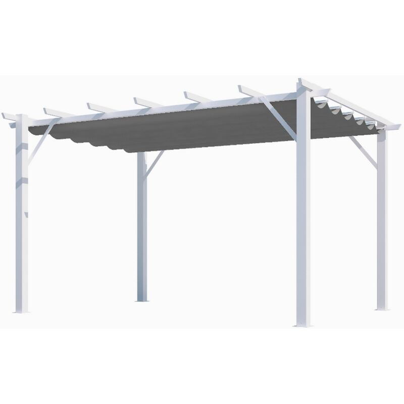Pergola aluminium 12 m2 blanc habrita - per 4030 wg - PER 4030 WG