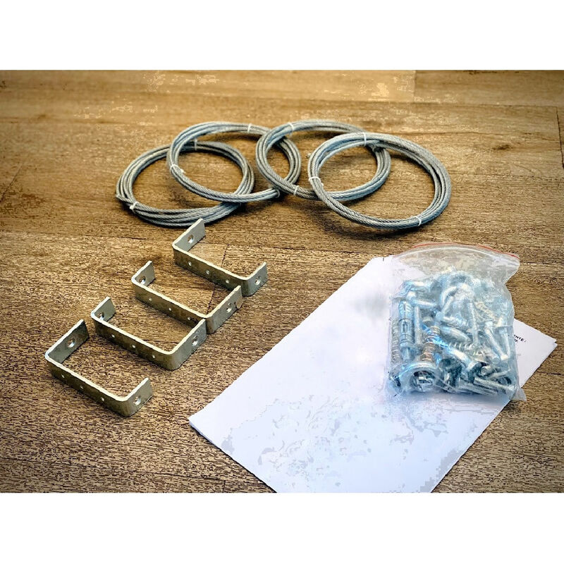 Kit anti-tempête Habrita KAT4C pour abri et garage bois