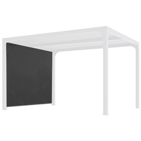 HABRITA Rideau latéral gris pour pergola bioclimatique PER 3630 BI et PER 2430 BI - 3 m