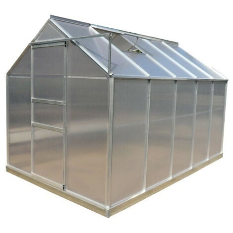 Habrita - Serre jardin structure Alu couverture polycarbonate 4 mm surface 6,03 m2 - SR1931J