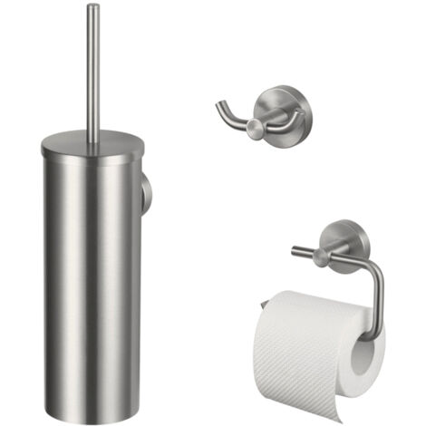 Haceka Kosmos Pack WC - 3 pièces - Inox brossé