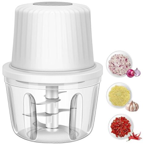 Hachoir à ail électrique 400 ml à 6 lames