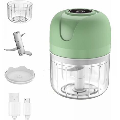 Hachoir À Ail - Robot Culinaire Portable Sans Fil 250 Ml - Pour Ail Légumes Fruits Oignons Viande Bébé - 1 Pièce
