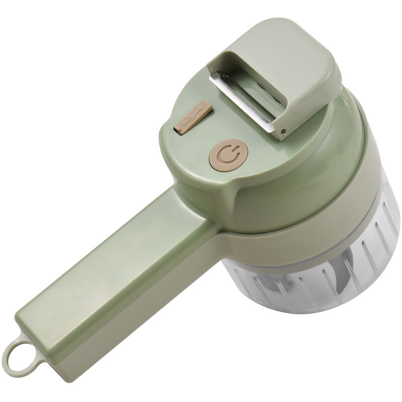 Decdeal - Hachoir à légumes 4 en 1, ensemble de hachoir électrique portatif, ensemble de coupe-légumes sans fil avec alimentation usb pour l'ail, le