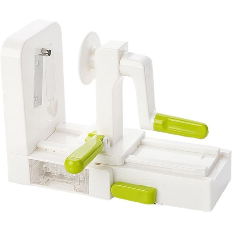 Hachoir à Légumes Coupe-légumes multifonction 5 en 1, enrouleur de julienne pliable en soie de navet, raboteuse à manivelle, broyeur de julienne de