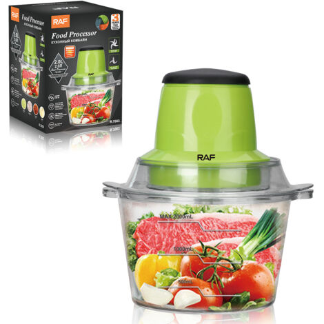 Hachoir à viande aux normes européennes RAF, mixeur électrique ménager, hachoir à viande, petit robot culinaire haute puissance, pot en verre