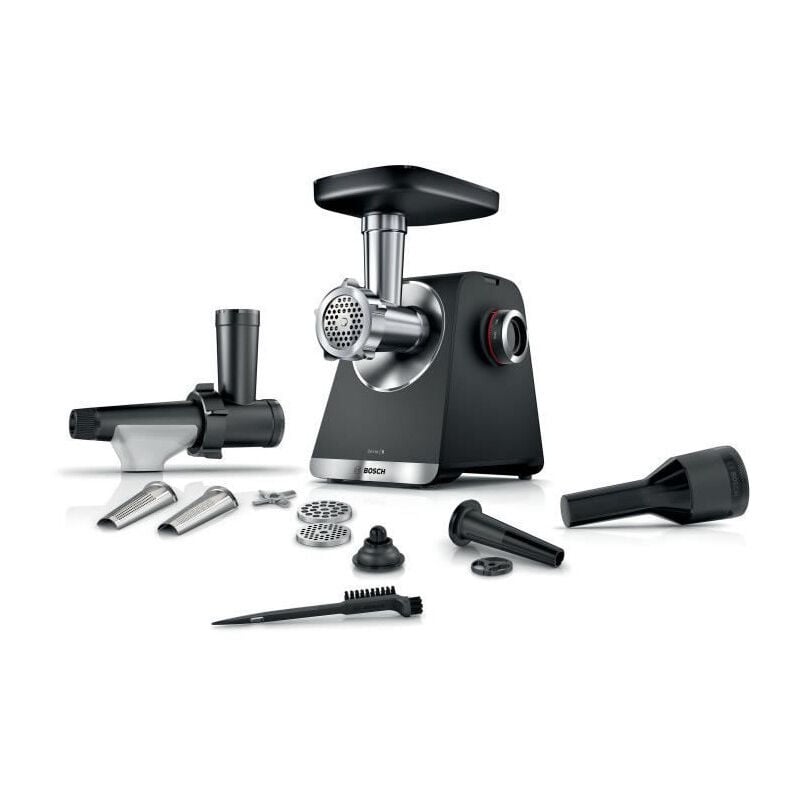 Hachoir a viande BOSCH Série 6 MFWS650B - 500 W - 3,5 kg/mn - 3 grilles de hachoir - Noir