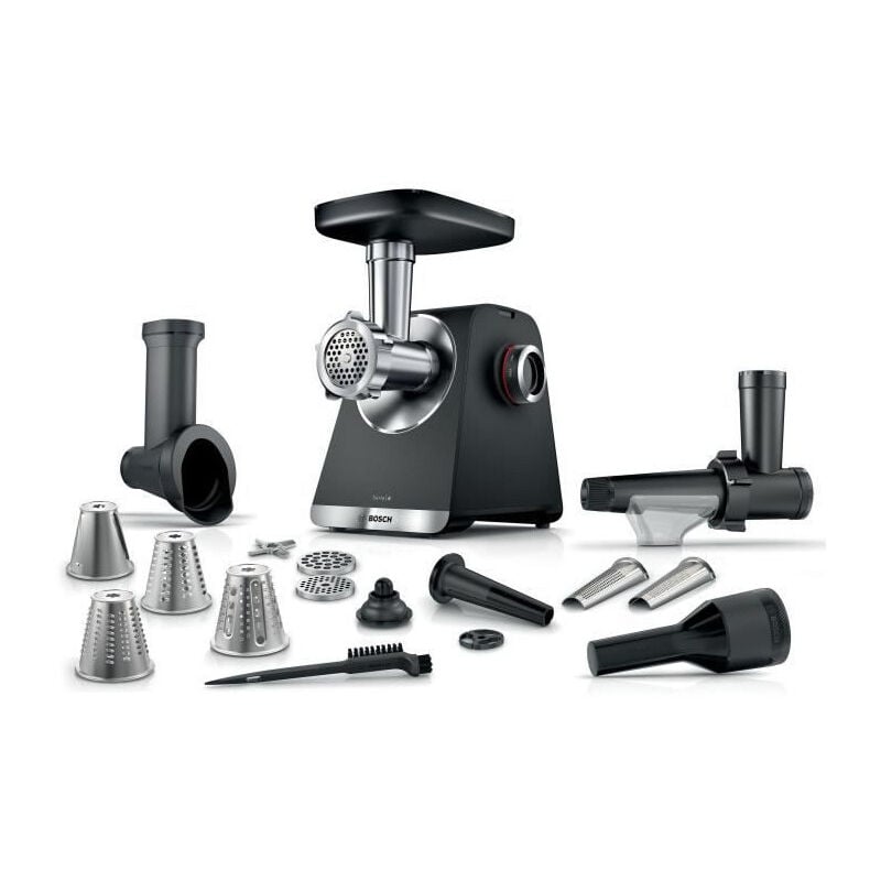 Bosch - Hachoir a viande Série 6 MFWS660B - 500 w - 3 grilles de hachoir - Noir