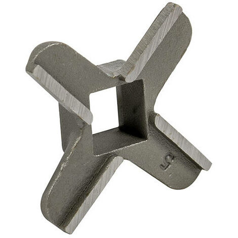 Couteau de rechange hachoir électrique REBER n°5 – Acier type C55 – Axe 9x9 mm – 4 lames pour hachage efficace