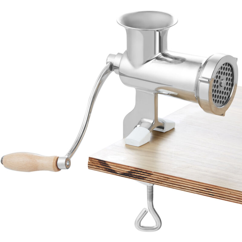 Hachoir à viande manuel Mophorn Hachoir à viande manuel en acier inoxydable avec pince de table, 2 plaques de broyage et poussoir à saucisses