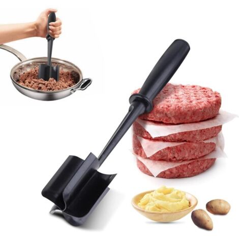 Hachoir à Viande pour bœuf haché, Presse-purée résistant à la Chaleur pour Viande de Hamburger, 5 Lames incurvées, broyeur de bœuf haché, Hachoir à Hamburger antiadhésif, Outil de
