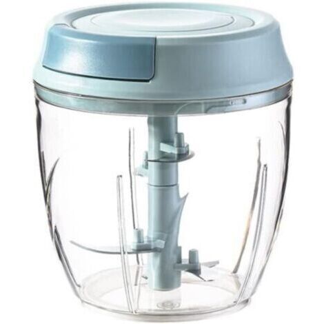 Hachoir Manuel 1000 ml 5 Lames Acier Inoxydable Multifonctions Coupe Oignons Legumes Viande Broyage Aliments pour Bébé