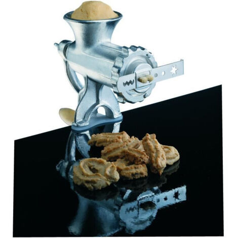 P. OUTILLAGE Hachoir manuel en fonte - BAUMALU - 450076 - N°8 avec accessoires pâtisserie