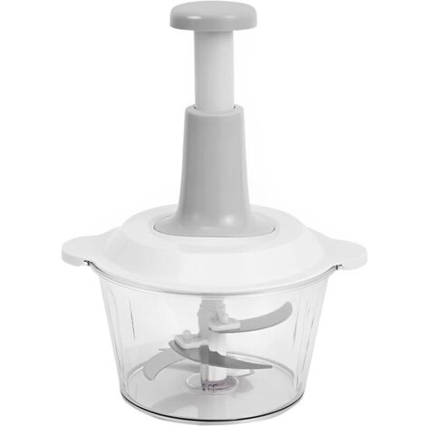 Hachoir manuel, mixeur manuel standard 1 pièce 1,5 L Coupe-oignon manuel avec 3 lames en acier inoxydable Hachoir à oignons Coupe-légumes Facile à nettoyer Convient pour la viande Convient pour les fr