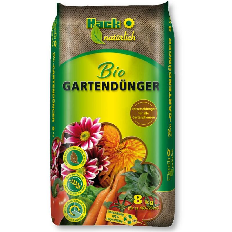 Engrais de jardin organique 8 kg engrais pour légumes, engrais naturel, engrais pour fruits, engrais universel - Hack