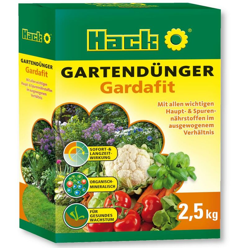Hack - engrais de jardin universel Gardafit 2,5 kg engrais pour fleurs, engrais pour légumes, engrais pour fruits