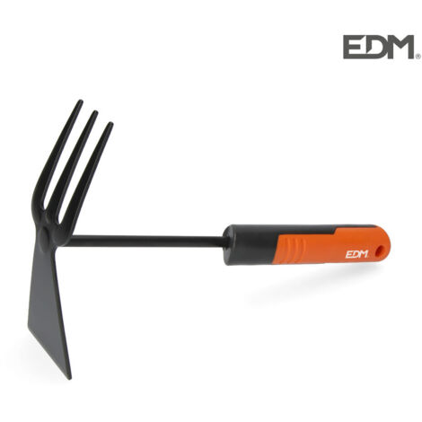 Hacke + Gartenrechen 31 cm Farbe Grau/Orange EDM