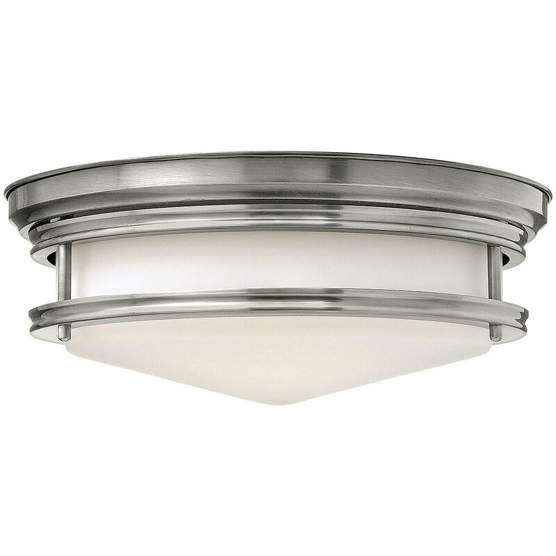 Elstead Hadley - 3 Light Semi Flush Ceiling Light Antique Nickel, E27