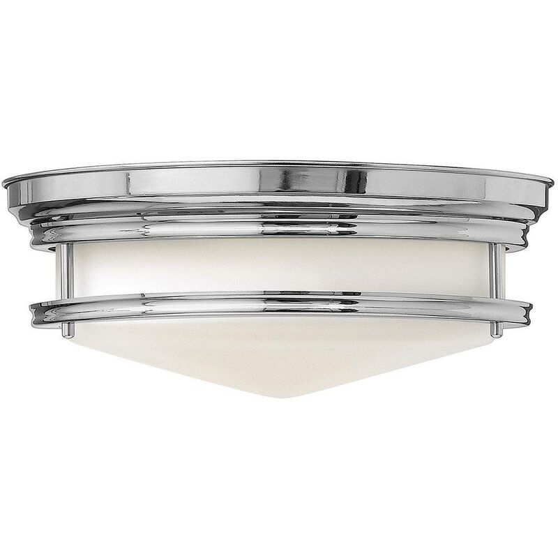 Elstead Hadley - 3 Light Semi Flush Ceiling Light Chrome, E27