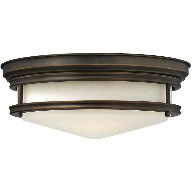 Elstead Hadley - 3 Light Semi Flush Ceiling Light Oil Rubbed Bronze, E27