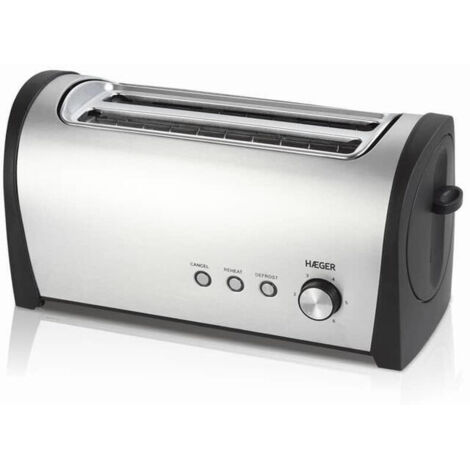 Haeger Desayuno Plus 6 2 rebanada(s) 1400 W Negro, Acero inoxidable