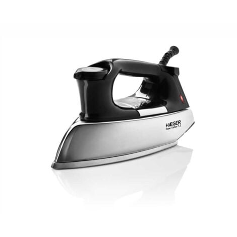 Haeger DI-120.001B plancha Fer seco Sole de aluminium 1200 W Noir, Acier