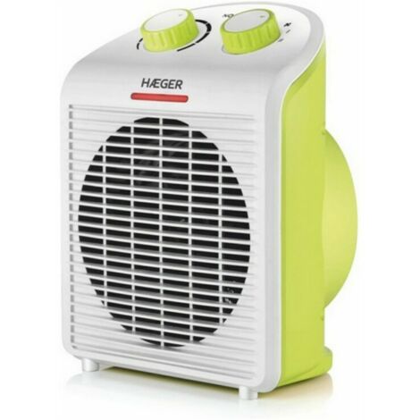 Haeger FH-200.010A calefactor eléctrico Interior Verde, Blanco 2000 W Ventilador eléctrico