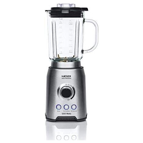 Haeger LQ-120.006A Mixer 1,75 L Stabmixer 1200 W Schwarz, Edelstahl, Transparent