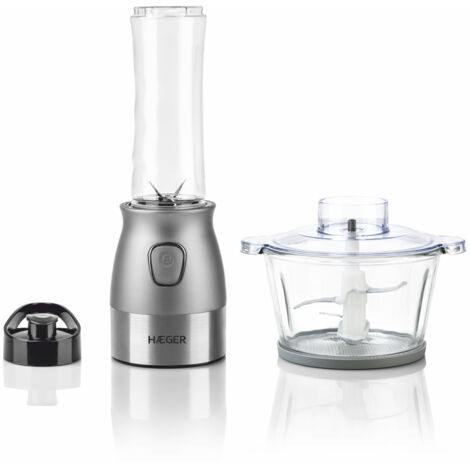 Haeger LQ-2E1.009A licuadora 0,6 L Licuadora de vaso 500 W Gris, Acero inoxidable