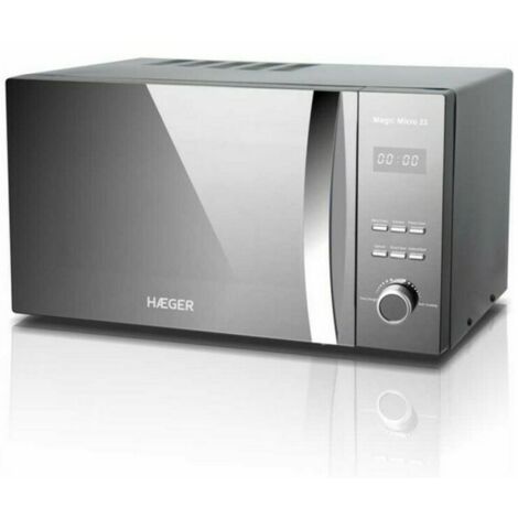 HAEGER MAGIC MICRO 26 - Forno a microonde con potenza di 800W, capacità 26L - 5 livelli di potenza, funzione di scongelamento, timer di 60 minuti, piatto rotante in vetro da 27 cm, forno a microonde c