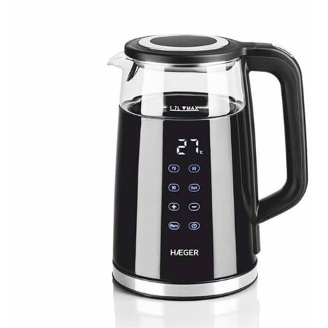 Haeger Modèle de bouilloire contemporaine noir 1.7L