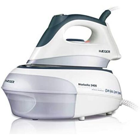 Haeger SS-24S.005A fer à repasser Fer à vapeur Semelle of stainless steel 2400 W Black, White