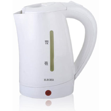 Haeger Travel Hervidor eléctrico 0,5 L blanco 1100W