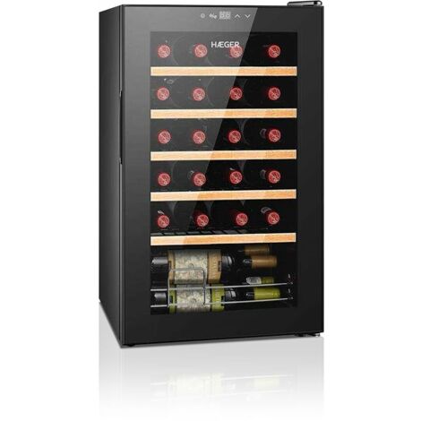 HAEGER Vinoteca Chateaux 24-24 Bottiglie, luce interna, 6º C - 20º C, Silenzioso, Touch panel de de control