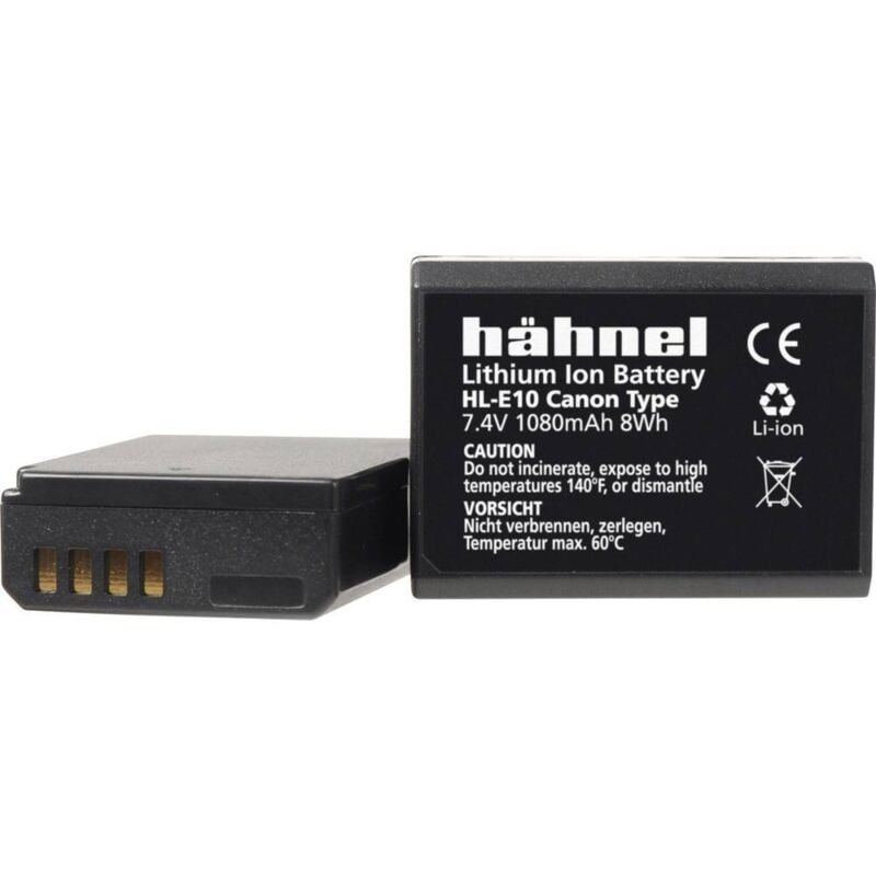 Fototechnik HL-E10 Batterie pour appareil photo Remplace laccu dorigine LP-E10 7.4 v 1080 mAh - Hähnel