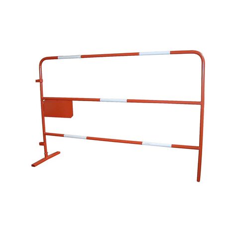 Haemmerlin – Barrière de chantier en plaque soudée 1m – Dimensions 33x16.5cm – Stabilité optimale avec pieds fixes – Couleur rouge