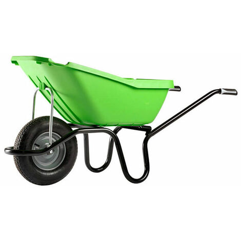 Haemmerlin – Brouette de jardin 110L – Charge utile 160 kg – Caisse polypro résistante aux chocs – Roue gonflée Ø 400 mm – Pour matériaux lourds