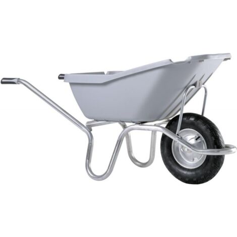 Haemmerlin – Brouette professionnelle 110 L – Charge maximale 300 kg – Roue pneumatique 400 mm – Pour chantiers humides et terrains accidentés