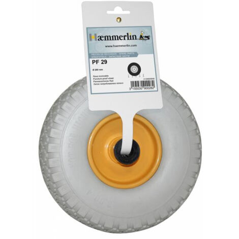 Haemmerlin – Roue increvable 260 mm pour diables et chariots – Moyeu Ø 20 mm, longueur 75 mm – 309029000