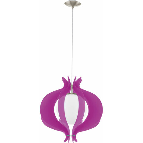Hänge Leuchte Pendel Lampe Decken Beleuchtung E27 Glas Kugel Eglo 92948 Purple