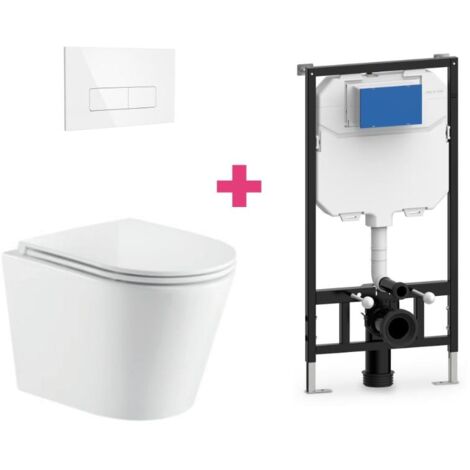 Hänge-WC TURIN Komplett-Set weiß